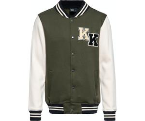 King Kerosin KK College Sweatjacke Olivgrün-XXL