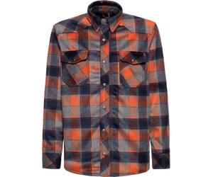 King Kerosin Langarmhemd Karo "Kk" KKI45068 Navy & Orange-3XL