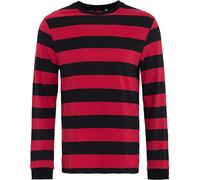 King Kerosin Longsleeve aus Streifenjersey KK210052 Red-M