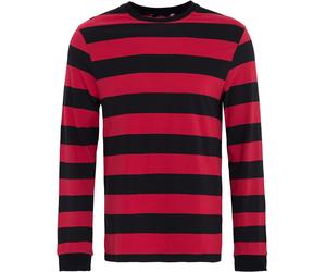 King Kerosin Longsleeve aus Streifenjersey KK210052 Red-M
