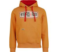 King Kerosin Never Fuck A Fucker Hoodie Kapuzenpullover orange in L
