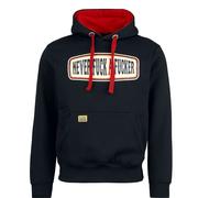 King Kerosin Never Fuck A Fucker Hoodie Kapuzenpullover schwarz in S