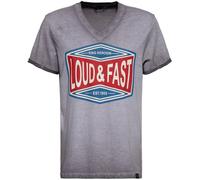 King Kerosin Oilwash T-Shirt KKI11016 Stahlgrau-S