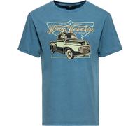 King Kerosin Oilwashed T-Shirt "Pick Up 50" KKI31010 Blue Heaven-M
