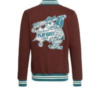 King Kerosin Play Hard College Sweat Jacke Brown-5XL