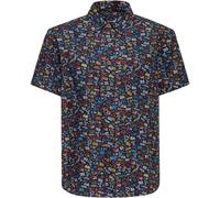 King Kerosin Printed Rebellion Kurzarmhemd, Größe 5XL für Männer