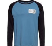 King Kerosin Raglan Longsleeve With Print "Beer" KKI32007 Smoke Blue-4XL