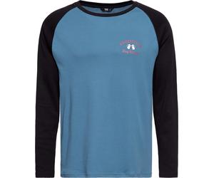 King Kerosin Raglan Longsleeve With Print "Goodsfellas" KKI32006 Smoke Blue-M