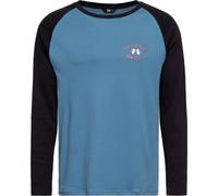 King Kerosin Raglan Longsleeve With Print "Goodsfellas" KKI32006 Smoke Blue-XXL