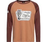 King Kerosin Raglan Longsleeve With Print "The Islander" KKI32005 Latte-3XL