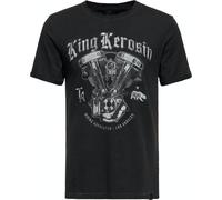 King Kerosin Riding Association L.A. Oil Washed T-Shirt Schwarz-XL