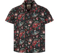 King Kerosin Rockabilly Devil Hawaii Shirt Männer Kurzarmhemd schwarz XXL