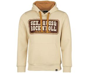 King Kerosin Rock'N'Roll Hoodie Kapuzenpullover beige in 3XL