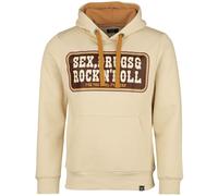 King Kerosin Rock'N'Roll Hoodie Kapuzenpullover beige in L