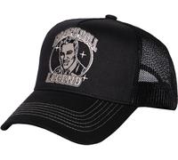 King Kerosin Herren Trucker Cap | Gebogener Fester Schirm | Stickerei | Rock'n'roll | 50S | Legend | Artist | Künstler | Kappe | Vintage | Retro | Mesh | Snapback | Elvis Rock'n'roll Legend