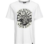King Kerosin T-Shirt Classic "Man In Black" KKU41066 Off White-4XL