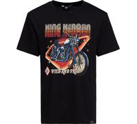 King Kerosin T-Shirt Classic "Wild And Free" KKU41068 Black-S