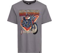 King Kerosin T-Shirt Classic "Wild And Free" KKU41068 Steel Grey-S