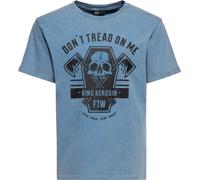 King Kerosin T-Shirt Oilwashed "Dont Tread On Me" KKU41061 Sky Blue-XL