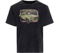 King Kerosin T-Shirt Oilwashed "Speed Freak" KKU41062 Black-5XL