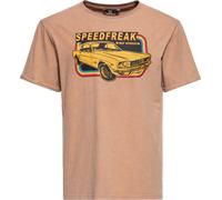 King Kerosin T-Shirt Oilwashed "Speed Freak" KKU41062 Latte-5XL