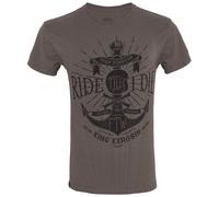 King Kerosin T-Shirt Ride Till I Die Watercolour Olive-XXL