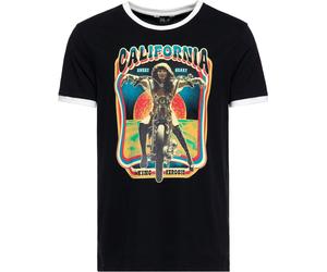 King Kerosin T-Shirt Vintage Ringer "California" KKI41069 Black-S