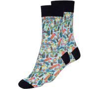 King Kerosin Tiki Cocktail Socken, schwarz-blau, Größe 43 46 für Männer