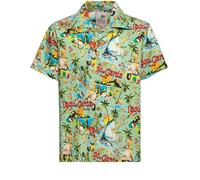 King Kerosin Tropical Hawaiian Style Hemd Aop "Lake Garda" KKU45058 Mint-XXL