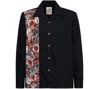 King Kerosin Tropical Hawaiian Style Hemd Aop "Rockers" KKI35001 Black-S