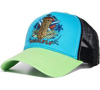 King Kerosin Herren Cap | Trucker Cap | Mesh Cap | Honolulu | Hawaii | Tiki | Stickerei | Stitching | Retro | Vintage | Tropical | Snapback | Surfer| Kappe Honolulu