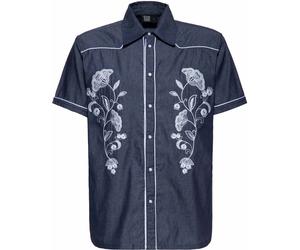 King Kerosin Western Kurzarmhemd, Größe 2XL für Männer