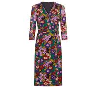 King Louie Damen Wickelkleid mit Blumen Muster Anja Dress Ramone Mesh (DE/NL/SE/PL, Alphanumerisch, XS, Regular, Regular, Multi Color)