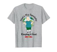 King of The Hill Bobby That's My Specialty Keeping It Real T-Shirt, Herren, Grau Meliert, L