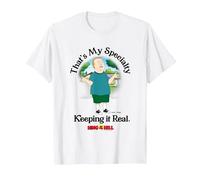 King of The Hill Bobby That's My Specialty Keeping It Real T-Shirt, Herren, Weiß, 5XL
