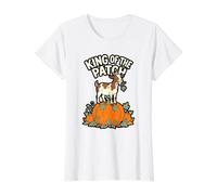 King of The Patch Lover Kürbis Herbst Bauernhof Tier Halloween Preisgünstiges Grafik-T-Shirt, Damen, Weiß, S