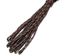 King of Trade 15m Farbe-317 Weiss-rot-schwarz Paracord Schnüre Nylonleine 2 mm