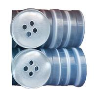 King of Trade 4-Loch Kunstharz Knopf Knöpfe - 11.5 mm 18L - 20 Stück zum Basteln, Nähen, Ersatz, Stricken, Nähzubehör, verschiedene Größen (23# Blassblau)