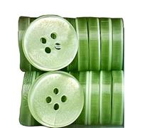 King of Trade 4-Loch Kunstharz Knopf Knöpfe - 11.5 mm 18L - 20 Stück zum Basteln, Nähen, Ersatz, Stricken, Nähzubehör, verschiedene Größen (21# Hellgrün)