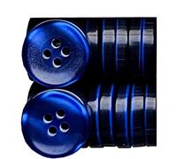 King of Trade 4-Loch Kunstharz Knopf Knöpfe - 15 mm 24L - 20 Stück zum Basteln, Nähen, Ersatz, Stricken, Nähzubehör (18# Dunkelblau)