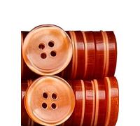 King of Trade 4-Loch Kunstharz Knopf Knöpfe - 15 mm 24L - 20 Stück zum Basteln, Nähen, Ersatz, Stricken, Nähzubehör (7# Orange)