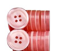 King of Trade 4-Loch Kunstharz Knopf Knöpfe - 15 mm 24L - 20 Stück zum Basteln, Nähen, Ersatz, Stricken, Nähzubehör (11# Hellrosa)