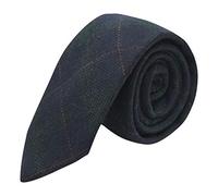 King & Priory Marineblaue und dunkelgrüne Krawatte, Tweed, Schottenkaro