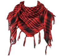 Kingke Stilvoller Shemagh Schal Mit Fransen Kariert Arabischer Schal Für Männer Und Frauen Muslime Staubdicht Taktik Kopfbedeckung Wüsten Halstuch