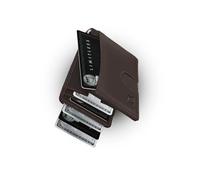 Kings Loot Geldklammer Slim Minimalist Wallet für Männer - RFID Blocking Leder Design mit Geldklammer - Front Pocket Bifold Hält 12 Karten - Stilvolle & Kompakte Brieftaschen, Truffle, 3.0 x 3.75 x