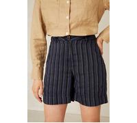 Kings Of Indigo Bangja Blue Linen Stripe Größe: 25 | Kurze Sporthosen Outlet | Damen | Blau