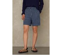 Kings Of Indigo Bangja Linen Navy Stripe Größe: 26 | Kurze Sporthosen Outlet | Damen | Weiß