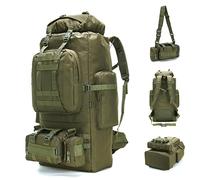 King'sGuard 100L Camping Wandern Rucksack Molle Militär Tagesrucksack, Army Grün, Large