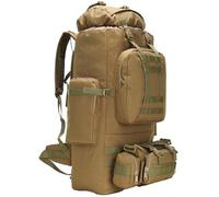 King'sGuard 100L Camping Wandern Rucksack Molle Militär Tagesrucksack, Khaki, Large