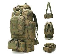 King'sGuard 100L Camping Wandern Rucksack Molle Rucksack Militär Camping Rucksackreisen Tagesrucksack, Ruin Camo, Large, 100 l Camping-Wanderrucksack